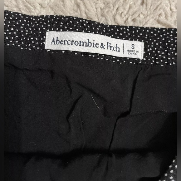 ABERCROMBIE & FITCH black white Polka Dot short mini skirt small s - Picture 2 of 5